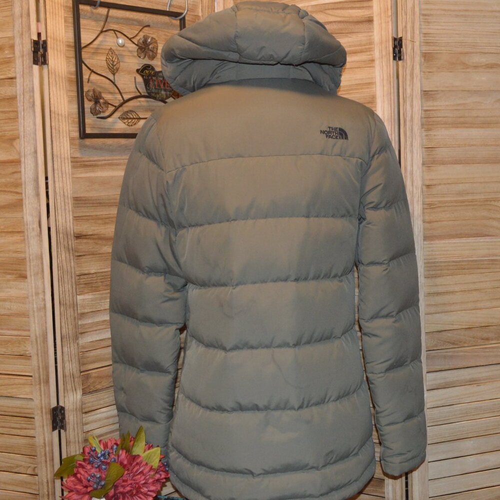 The North Face S Olive Hooded Parka Jacket - Picture 4 of 11